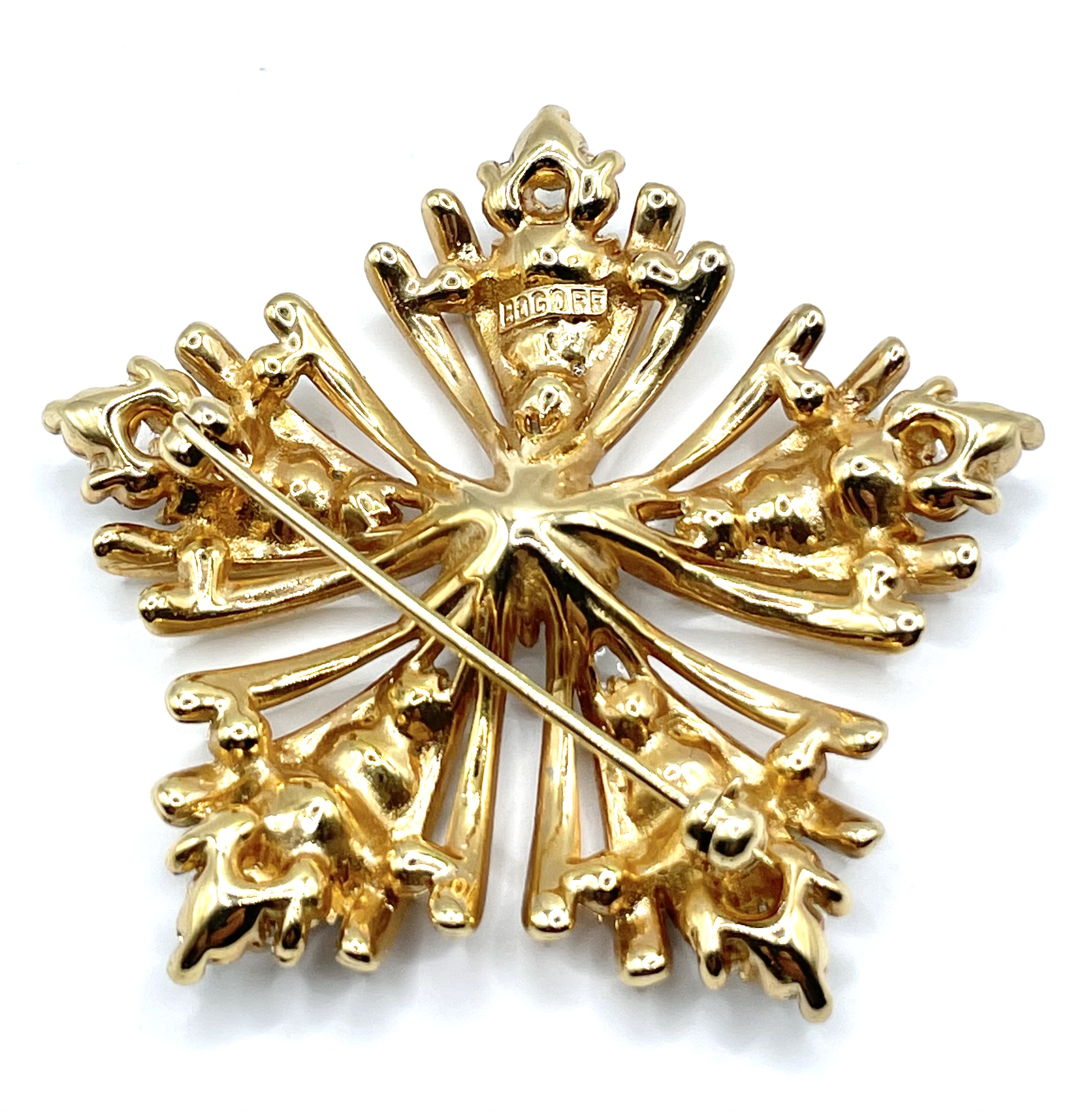 1950s Bogoff rhinestone brooch