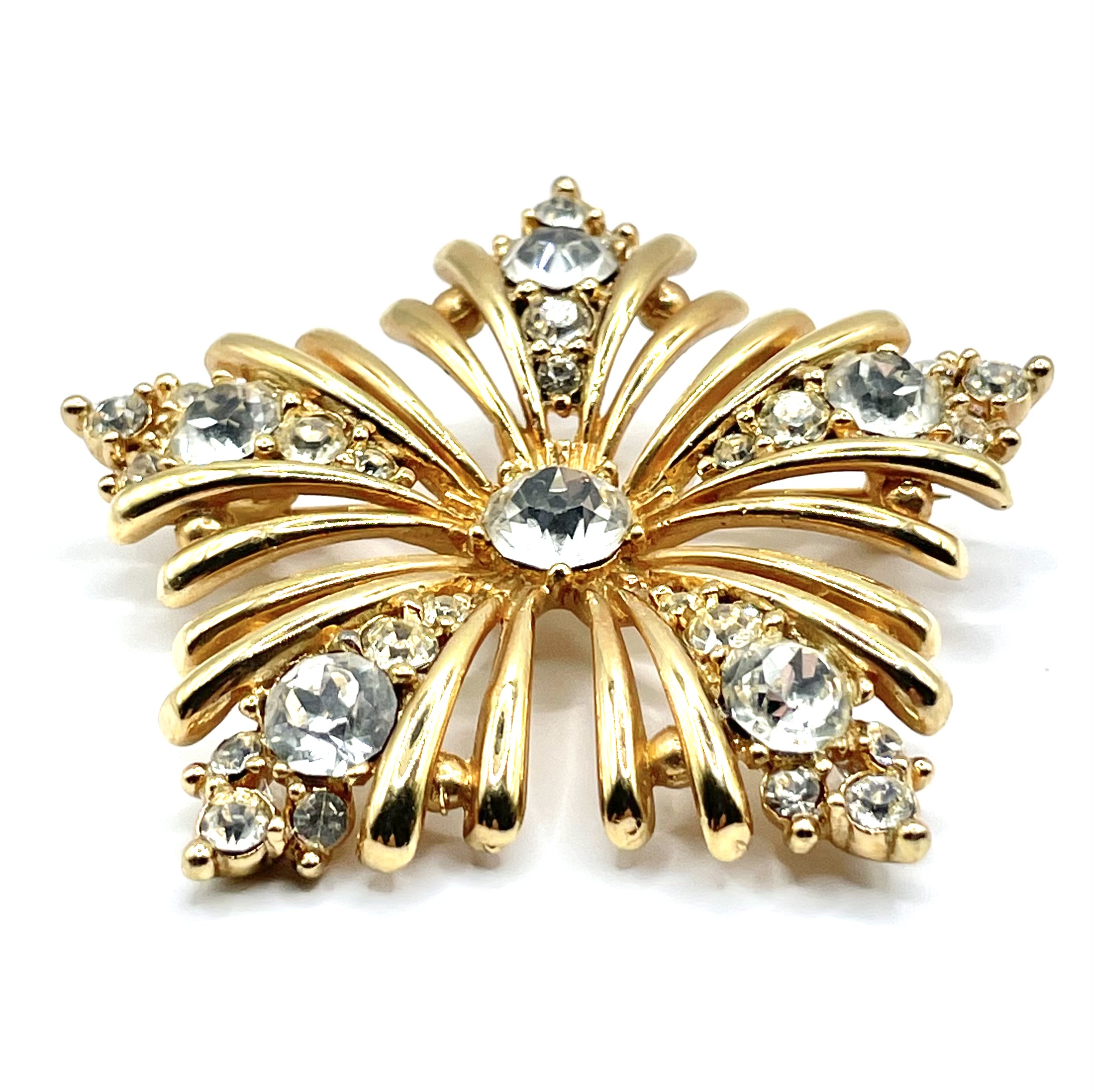 1950s Bogoff rhinestone brooch