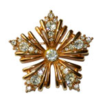 Bogoff rhinestone brooch