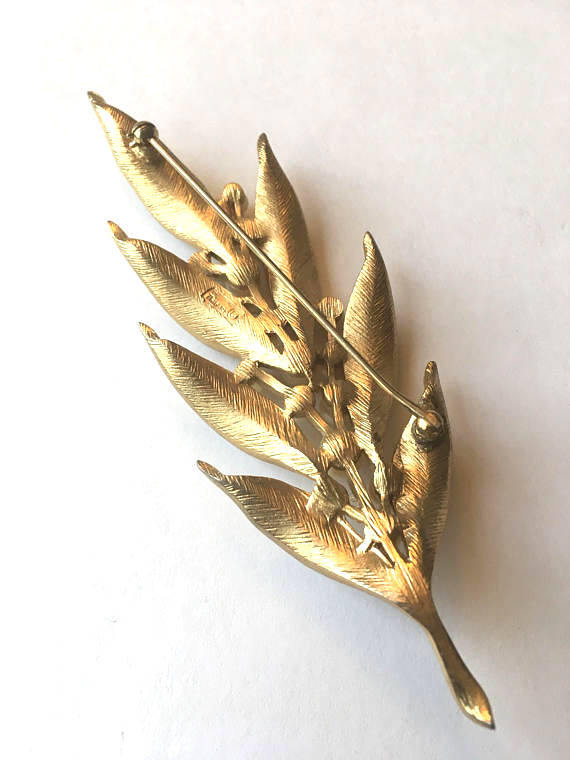 Trifari pearl brooch
