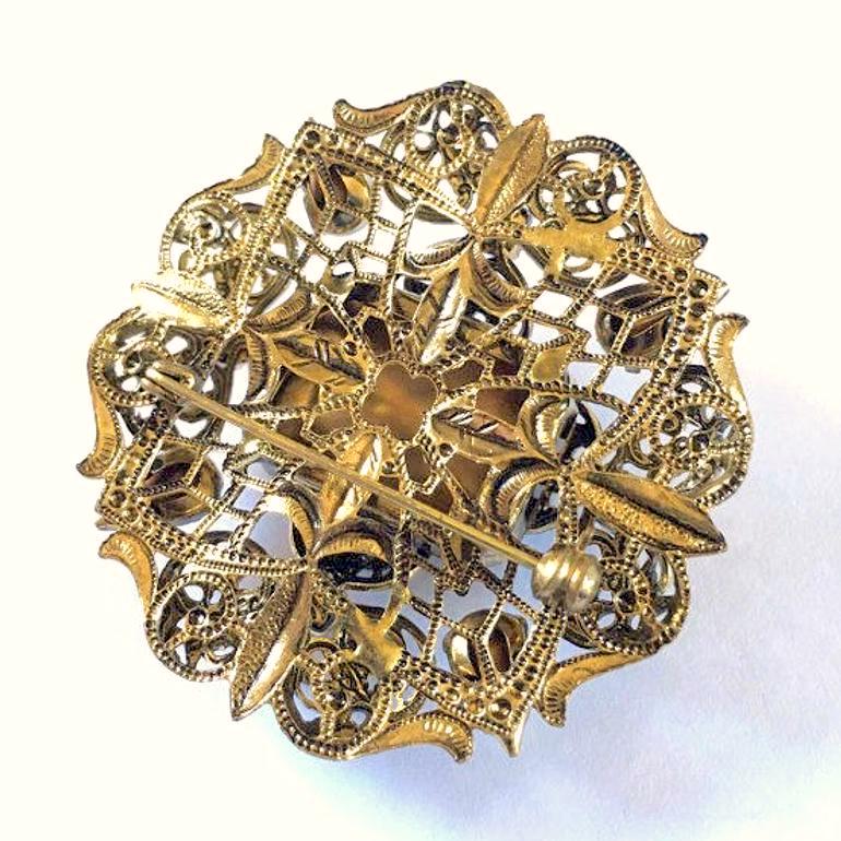 vintage rhinestone brooch