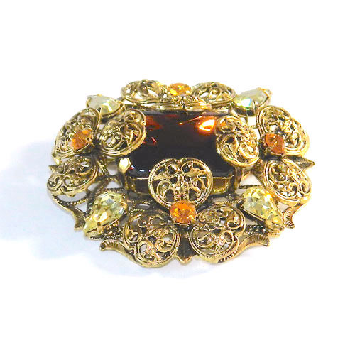 1950's rhinestone brooch