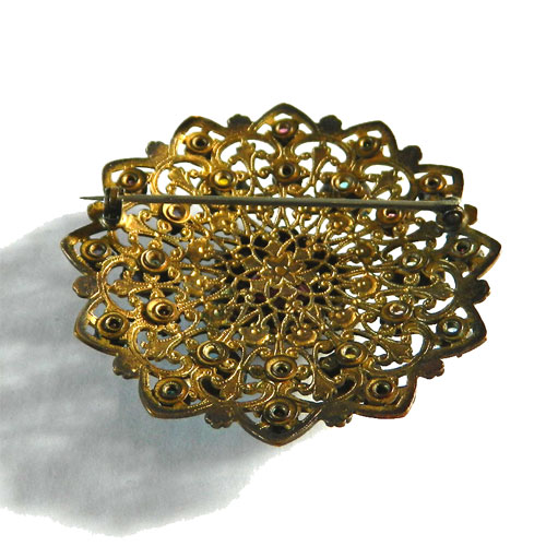1930's fruit salad brooch