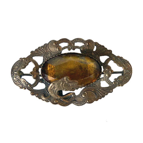 Antique Art Nouveau Snake Brooch