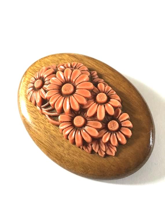 celluloid brooch