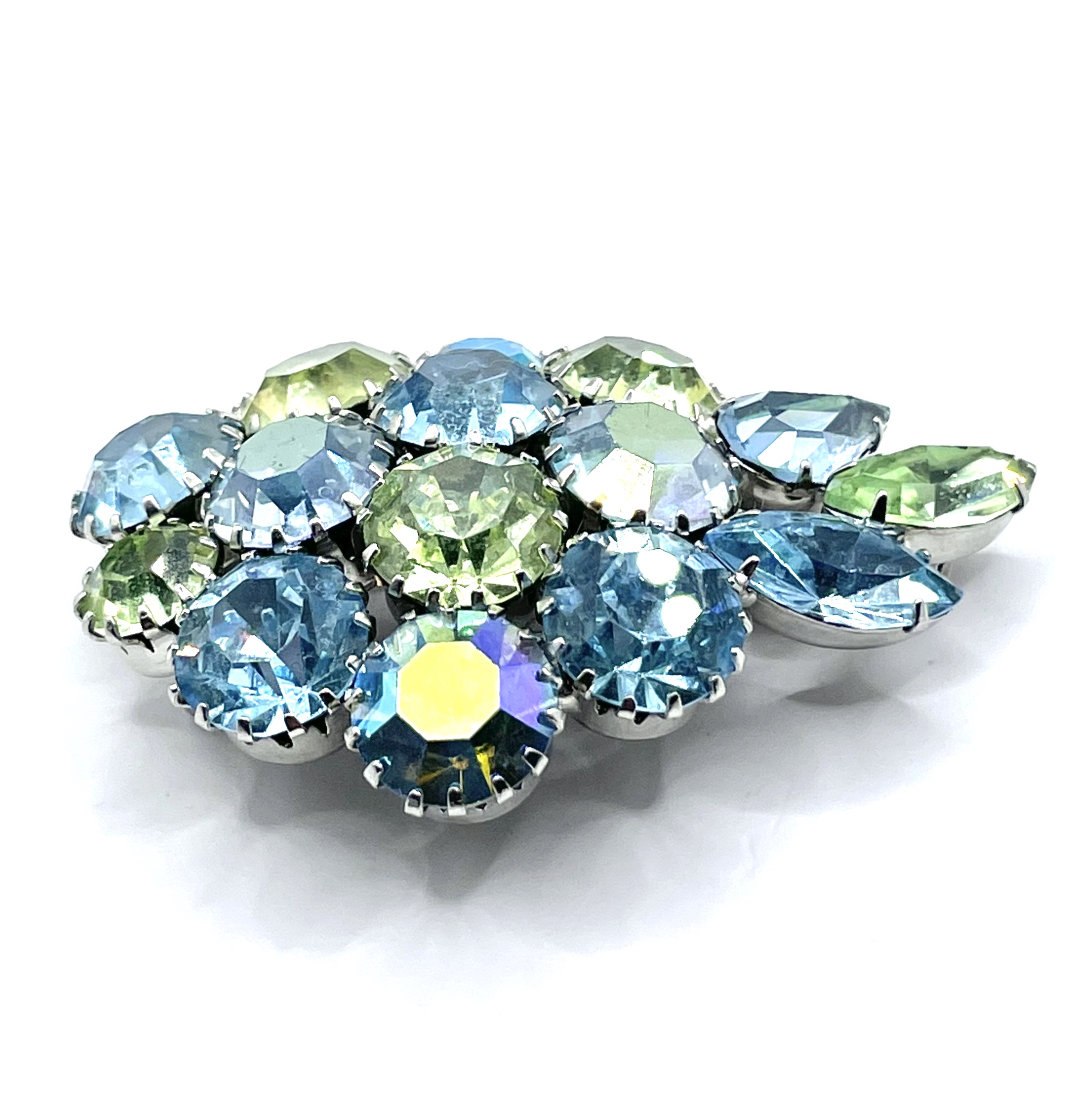 1950s rhinestone brooch