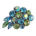 1950s rhinestone brooch