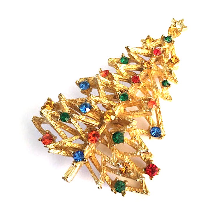 Christmas tree brooch