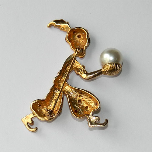 Genie rhinestone brooch