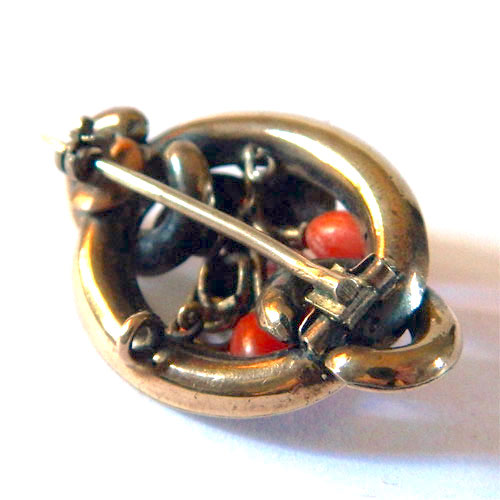 Victorian coral brooch