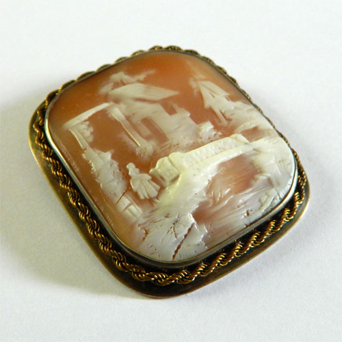 Antique cameo brooch