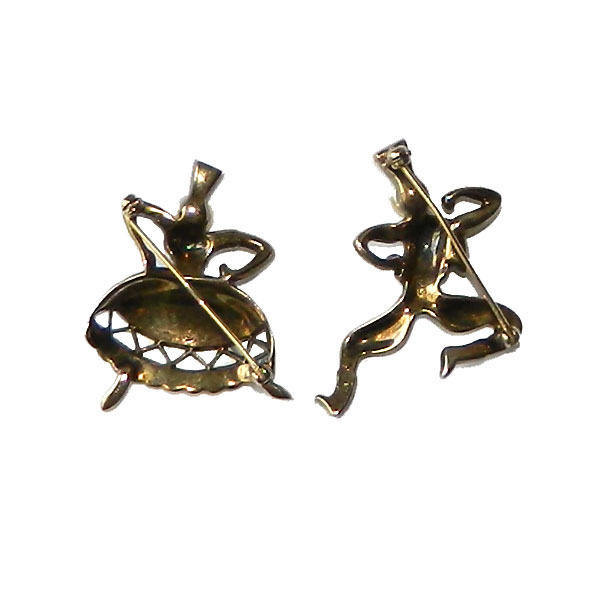 Trifari Russian dancers brooch set