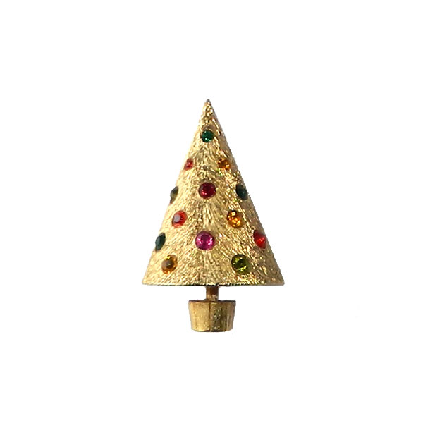 Corocraft Christmas tree brooch