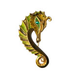 Hattie Carnegie seahorse brooch