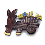 California redwood donkey brooch