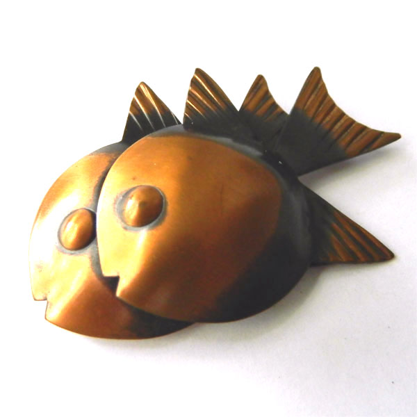 1950's Rebajes copper brooch