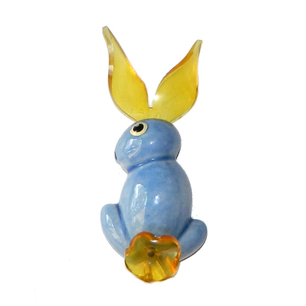 1940's ceramic bunny brooch