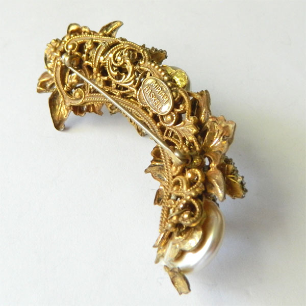 1950's Miriam Haskell rhinestone brooch