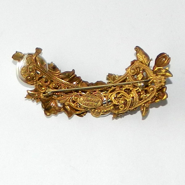 1950's Miriam Haskell rhinestone brooch