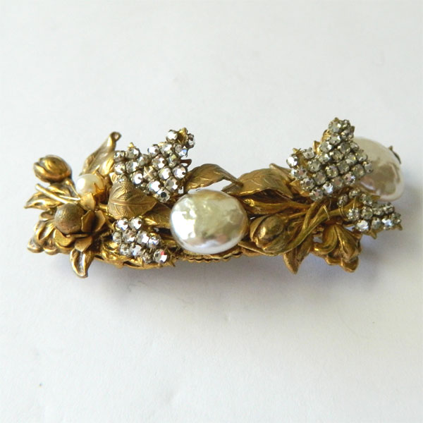 1950's Miriam Haskell rhinestone brooch
