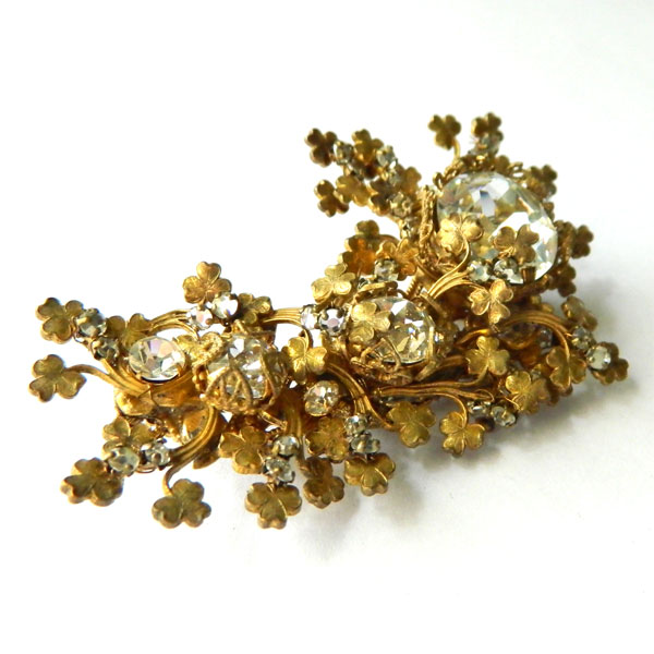 1950's Miriam Haskell rhinestone brooch