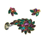 Juliana brooch and earring set