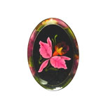 Gem Tone lucite carved brooch