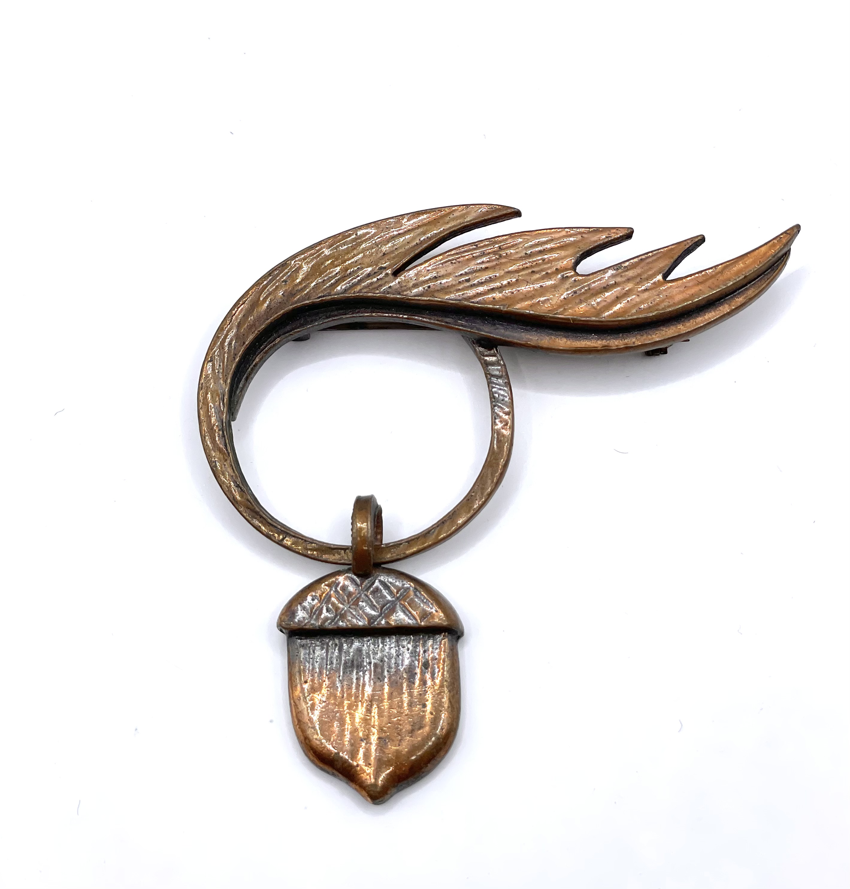 1950s Rebajes copper brooch and earrings