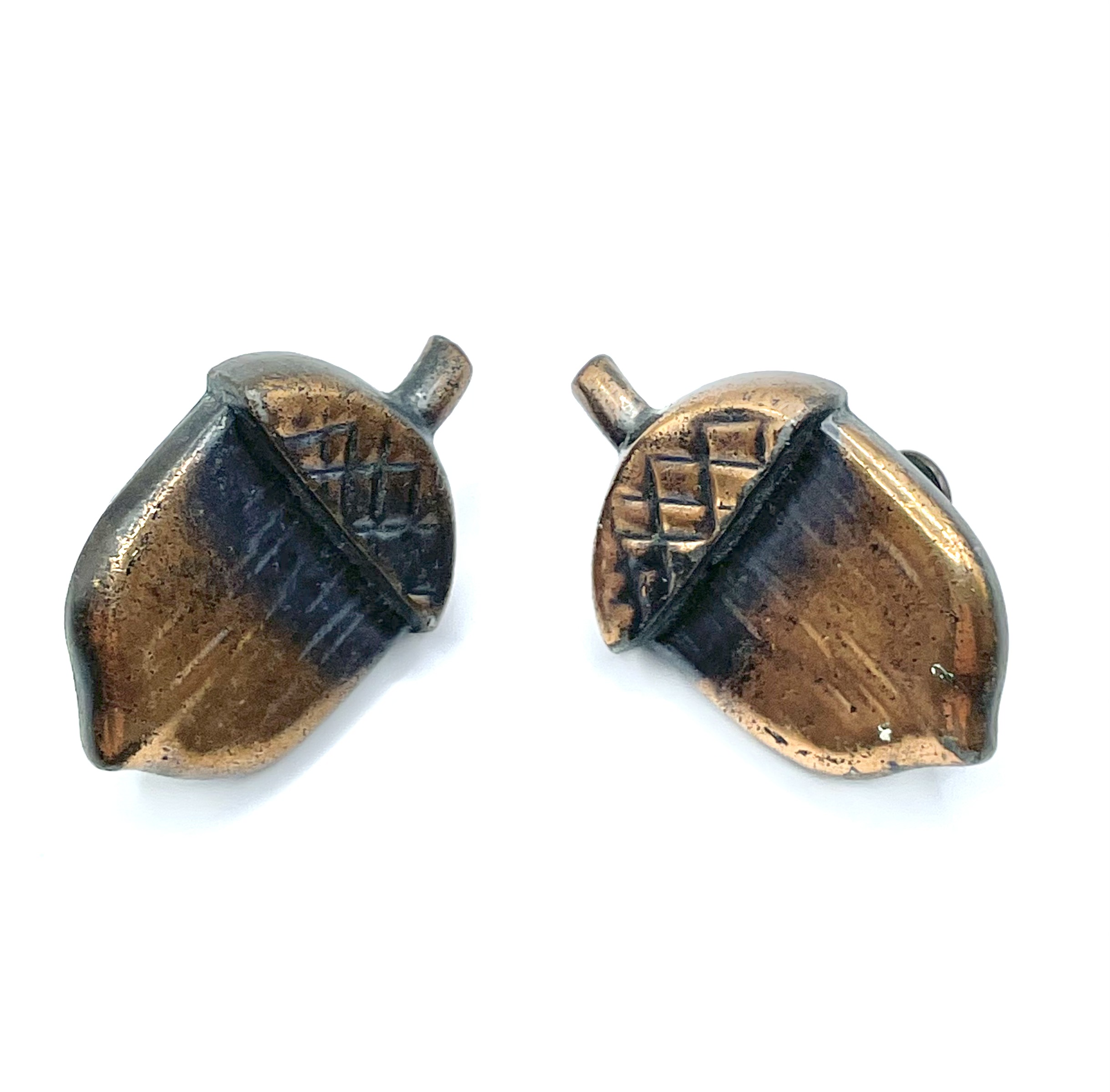 1950s Rebajes copper brooch and earrings
