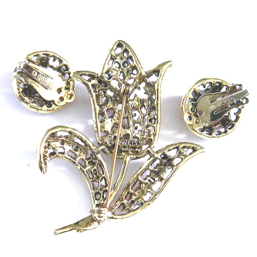 Wiess rhinestone brooch