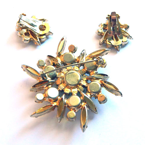 Juliana brooch and earring set