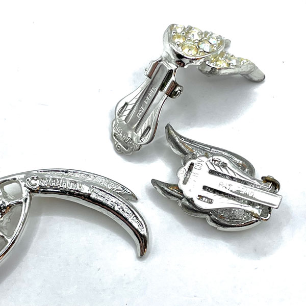 Vintage Sarah Coventry bird brooch and earrings