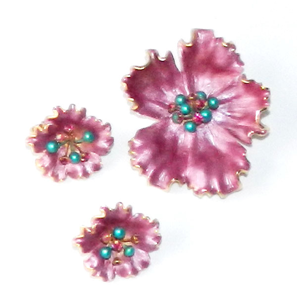Kramer brooch and earring set