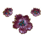 Kramer brooch and earring set