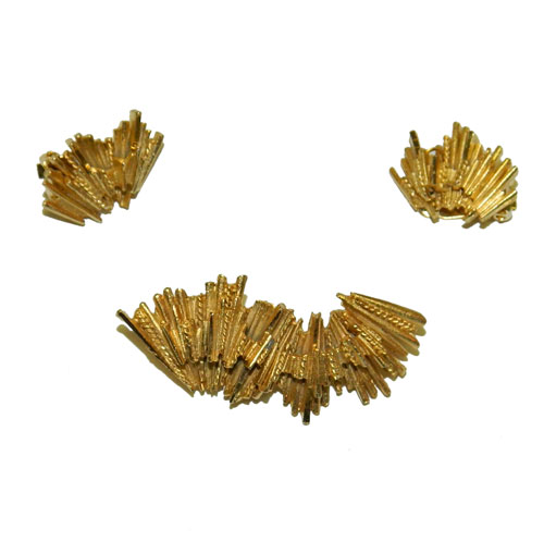 Vintage Mid Century Modern brooch and earring set