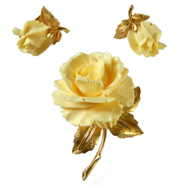 1950's Boucher rose brooch