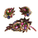 Juliana brooch and earring set