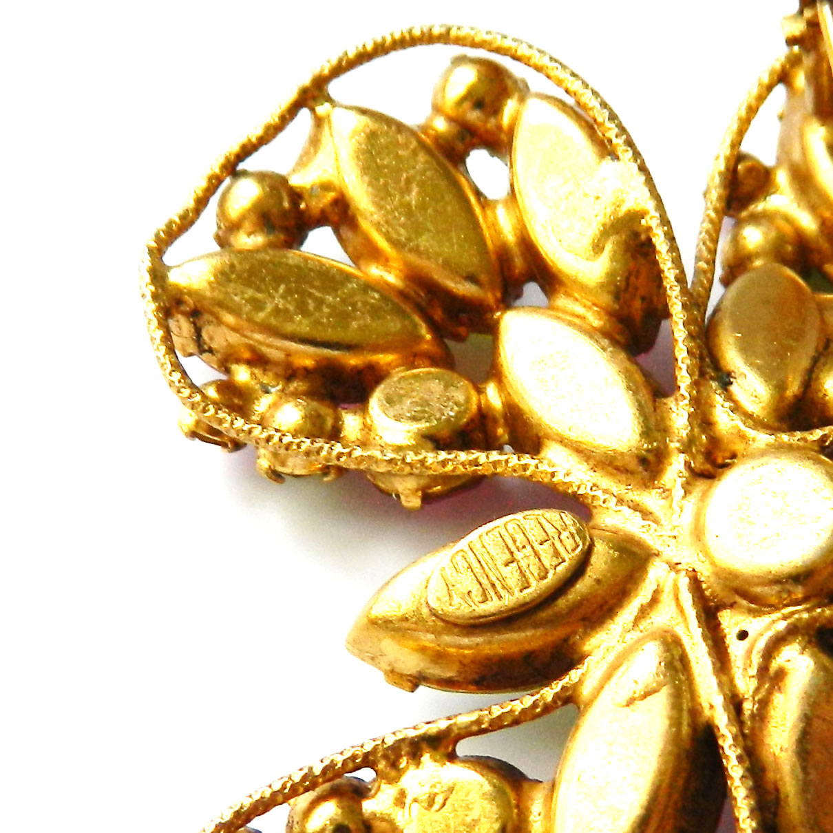 Regency rhinestone butterfly brooch