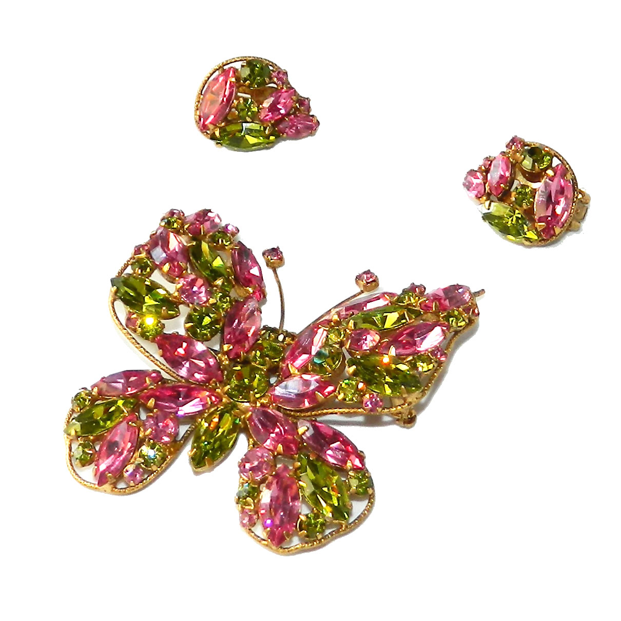 rhinestone butterfly brooch