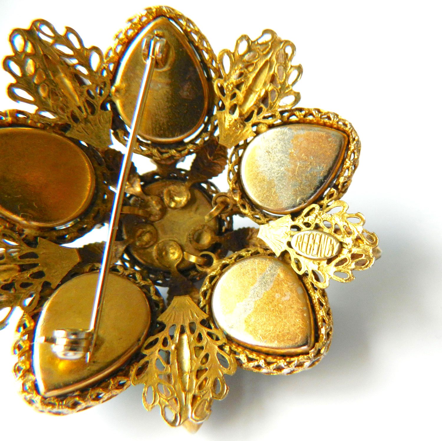 Regency rhinestone brooch