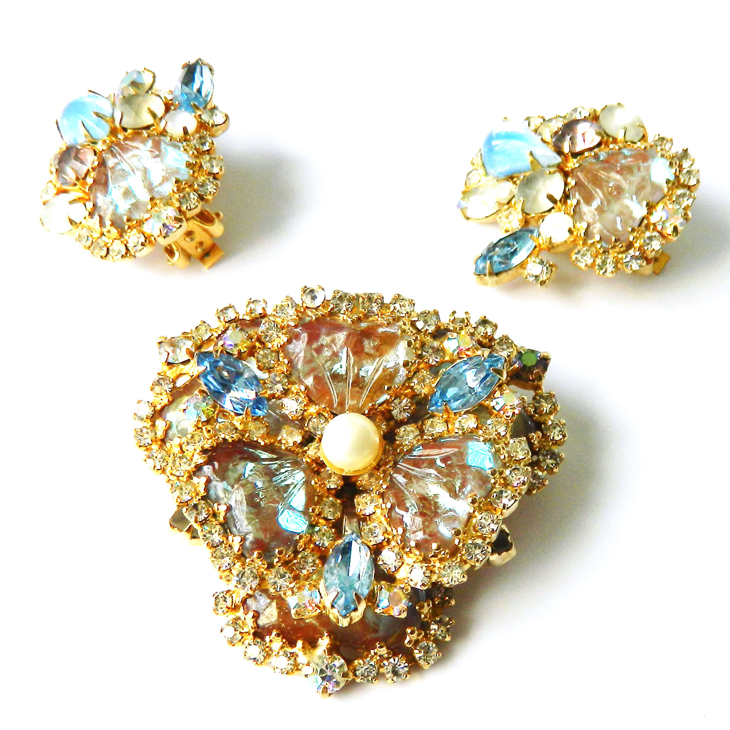 Hobé rhinestone brooch