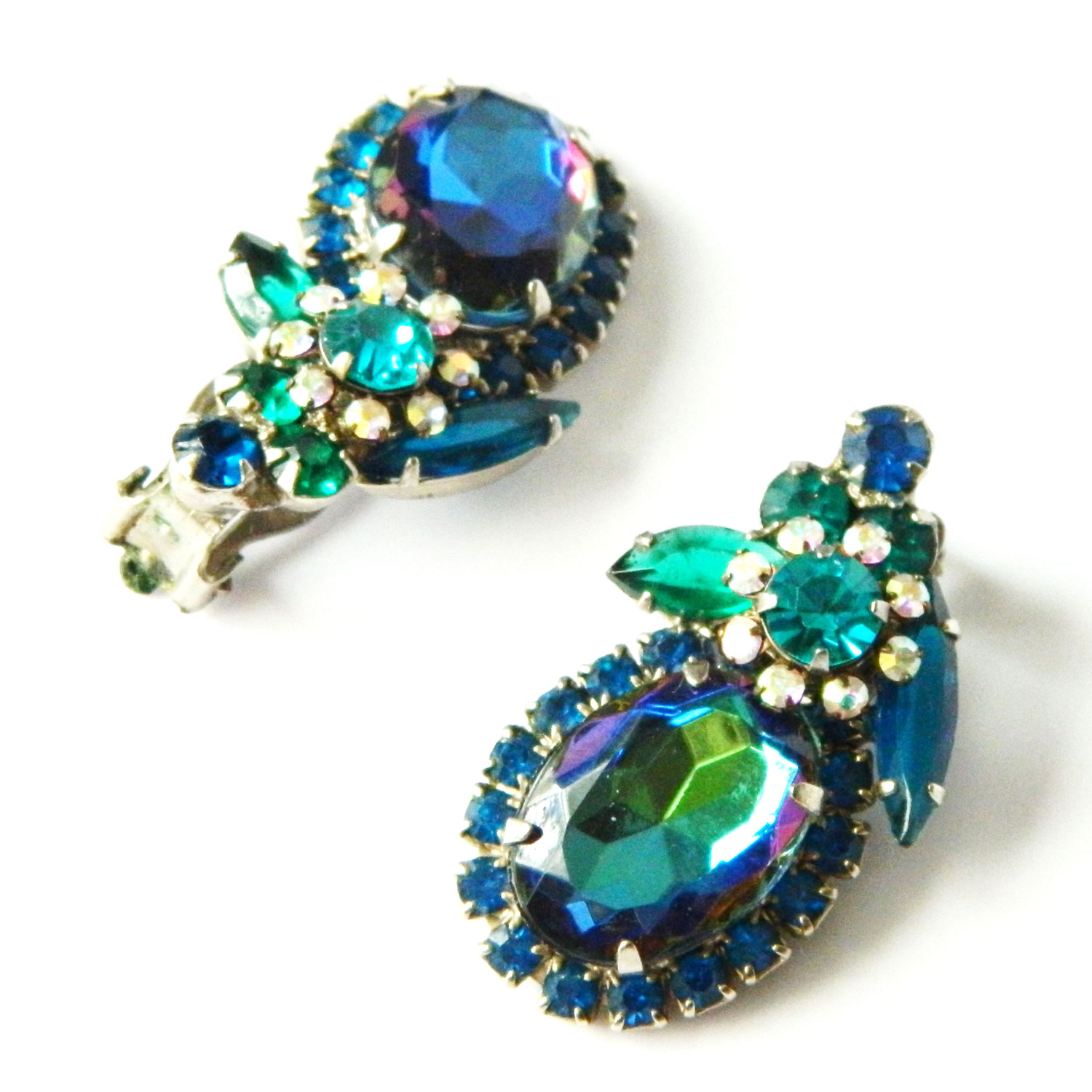 Juliana rhinestone brooch and earring set