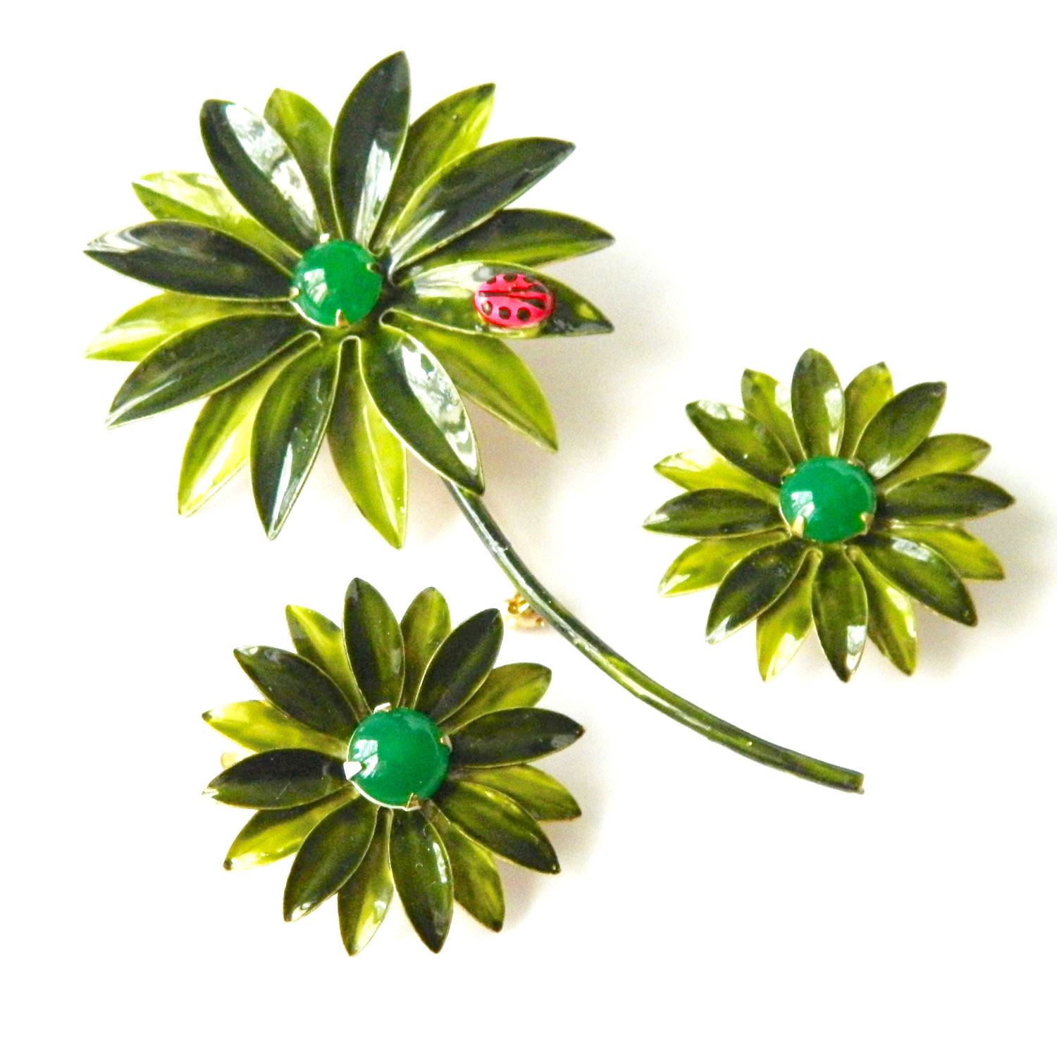 enamel flower power pin