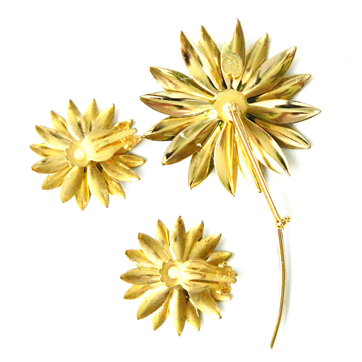 1960's enameled flower brooch