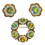 Vendome brooch and earring set