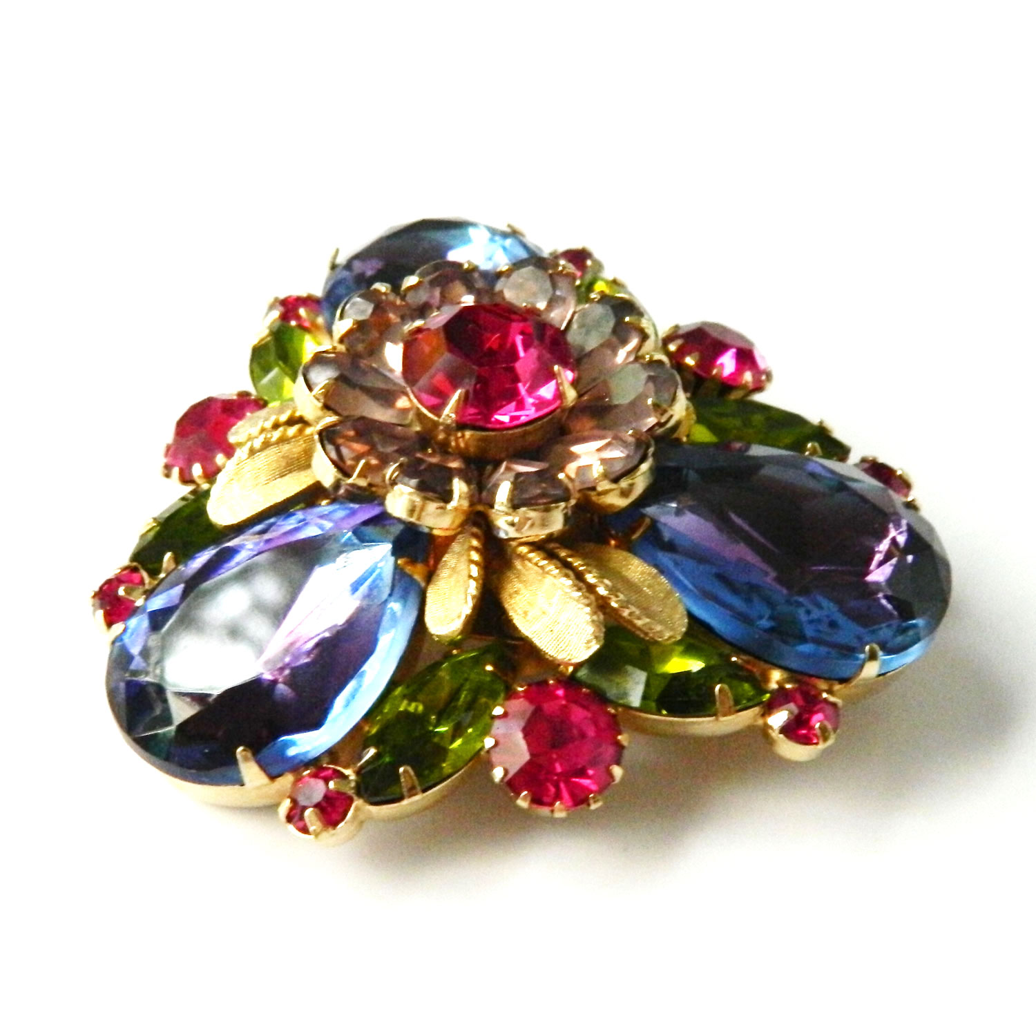 Vendome rhinestone brooch set