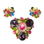 Vendome brooch and earring set