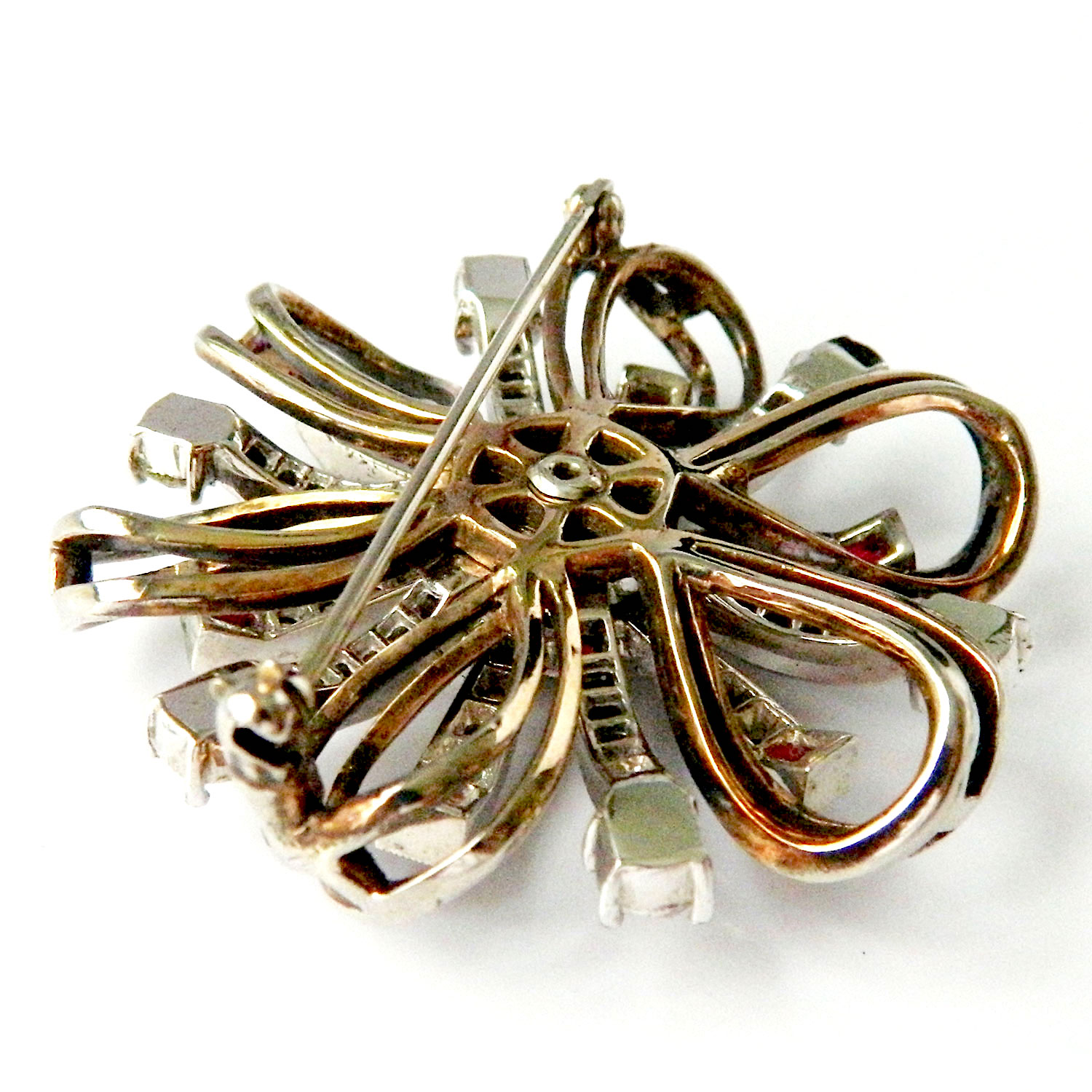 Rhinestone brooch and earring set