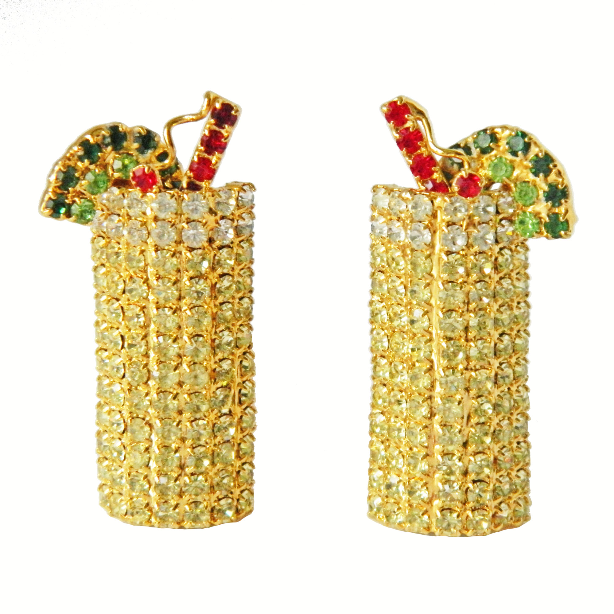 Dorothy Bauer rhinestone brooch and earring set