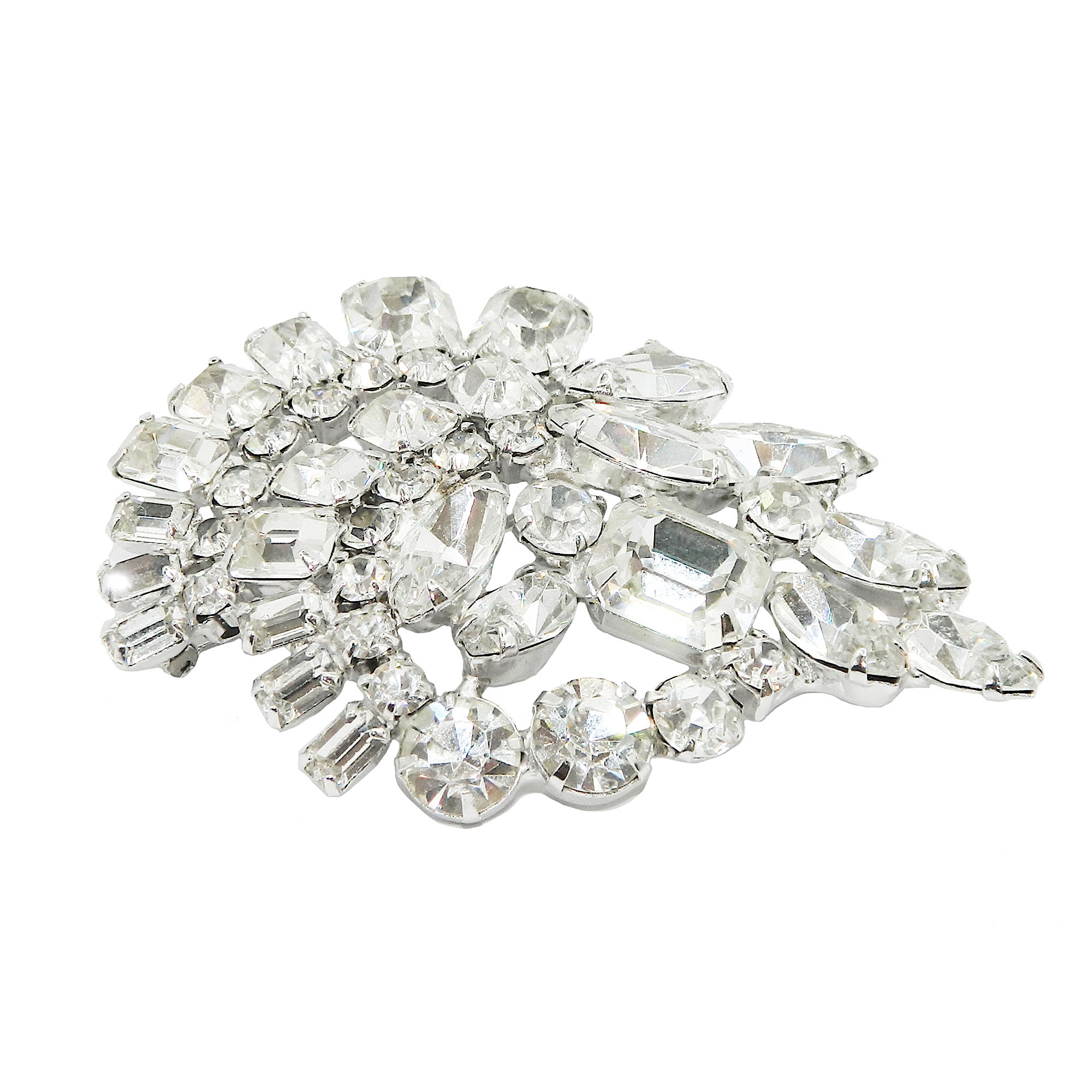 1950s Kramer rhinestone brooch and earring set